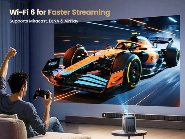 Wimius P61 Tragbarer 4K-Projektor Offizieller Netflix 1600ANSI Autofokus Full HD 1080p WIFI 6 BT5.2 Dolby-Projektor für Heimkino – Detail 9