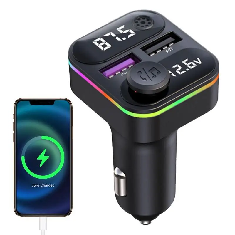 Car Wireless Transmitter Handfree Auto Radio Modulator MP3 Player Automobile USB Super Quick Charge Adapter Car Mutimedia Player