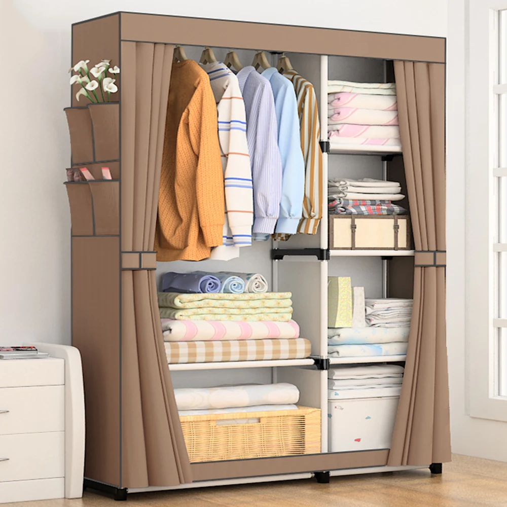 Delivery  normal DIY Non-woven fold Portable Storage  furniture When the quarter wardrobe  Cabinet bedroom furniture wardrobe