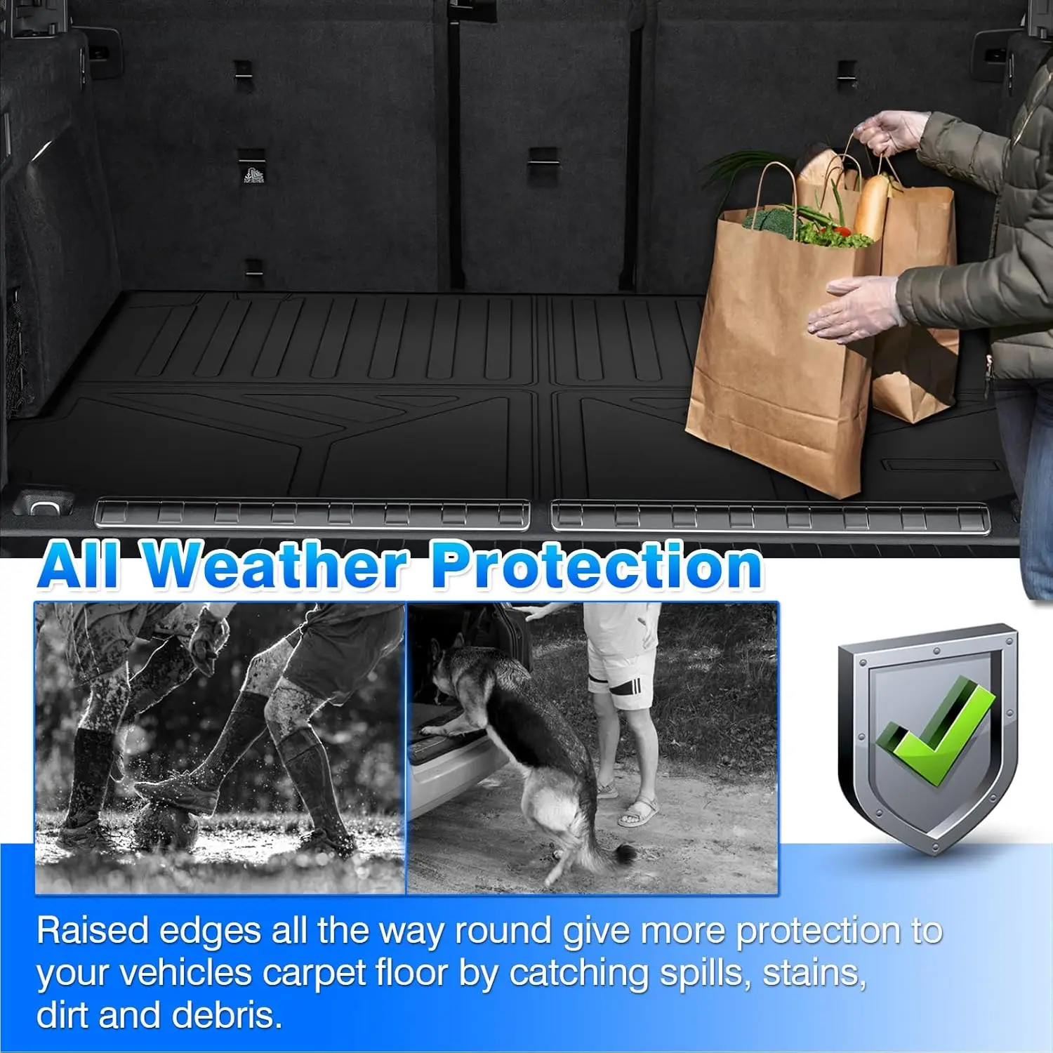 Floor Mats Fit for BMW X5 2019 -2025 All Weather Floor Mat X5 Accessories Heavy Duty Carpet Protection (Only for 5 Passengers) - Image 6