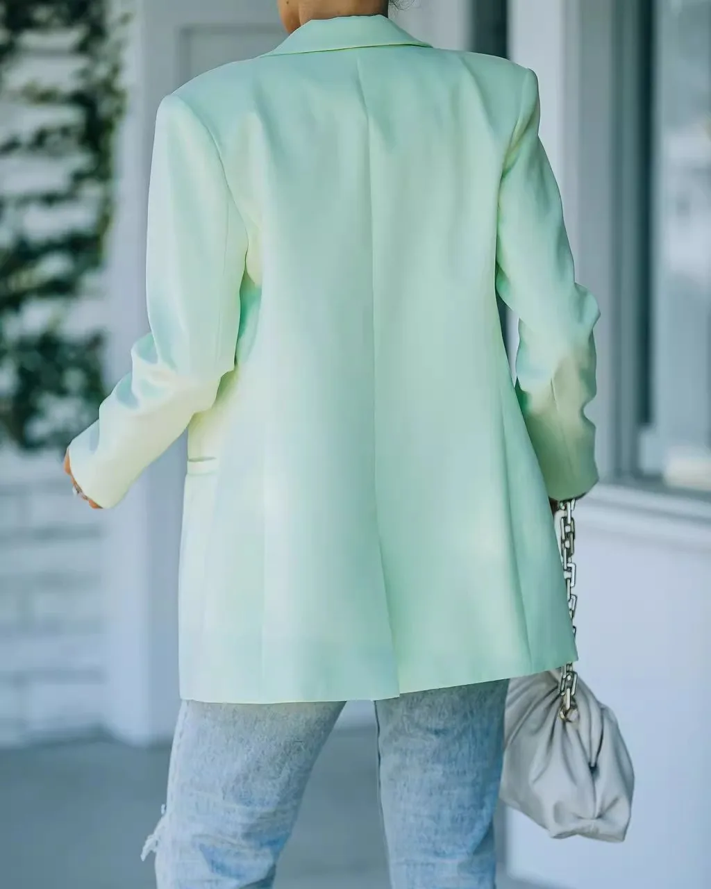Profional Long Sve Slim Fit Lady Suit OL Sle Top Coat Ele Pure Color Women's Busin Suit for Spring Season