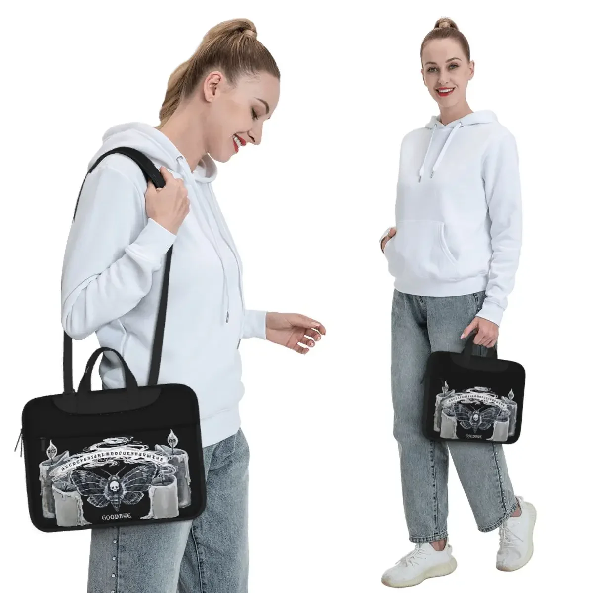 Moth Spirit Board Crossbody Laptop Bag Case Computer Bag 13 14 15.6 Inch Notebook Pouch for Macbook Pro Lenovo