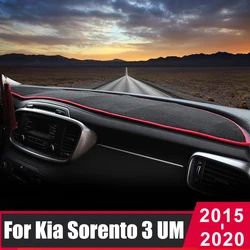 For Kia Sorento 3 UM 2015 2016 2017 2018 2019 2020 Car Dashboard Cover Mat Sun Shade Pad Instrument Panel Carpets Accessories