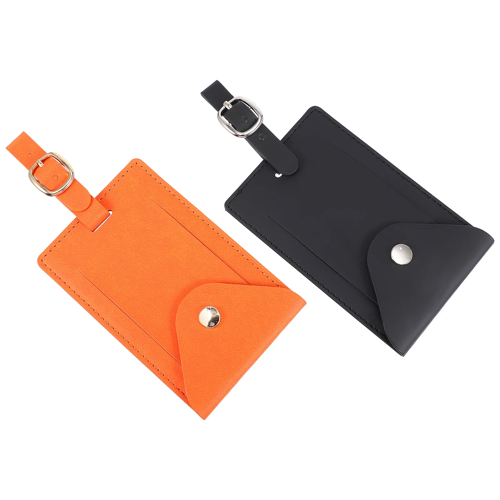 

2Pcs Luggage Tags Travel Baggage Id Tags PU Suitcase Labels Bright Color Travel Bag Identifiers PU Id Tag