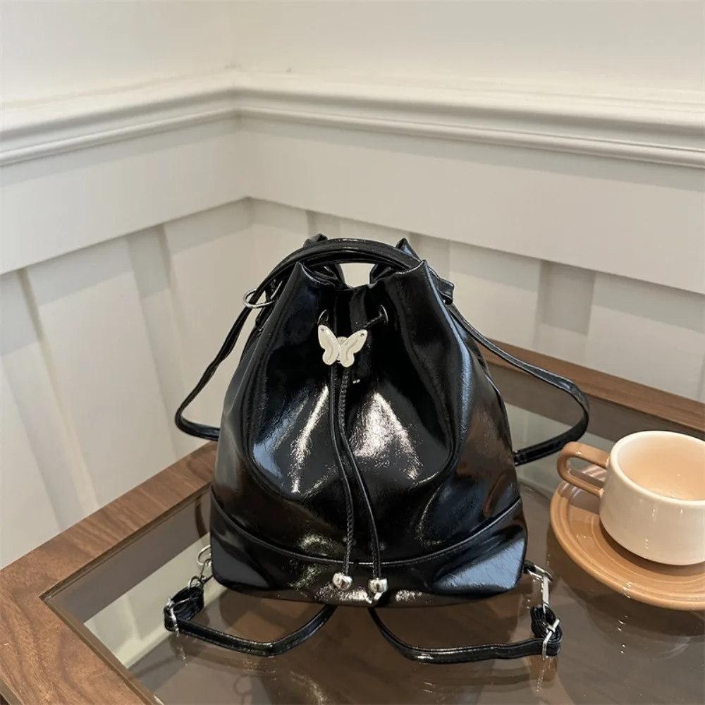 أزياء Preppy نمط بو Bowknot حقيبة الظهر الحلو الترفيه الطلاب على ظهره بسيطة سعة كبيرة الرباط دلو حقيبة التسوق