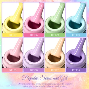 Treffen Sie sich über das Polnische Set, Glitzer, Semi Permanent, UV-Nagel-Kit, Matte Basis, Decklack, Nagelkunst, Maniküre, 6PCS, Set in der gesamten Macaron Gel-Serie. 6 Hauptverkaufskit Manicure Woman - №4