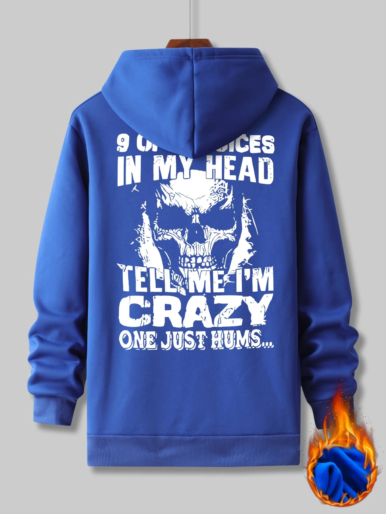 Street style distressed skull pattern printed men's hooded sweatshirt - Gothic dark, mysterious, cool and stylish hooded hoodie