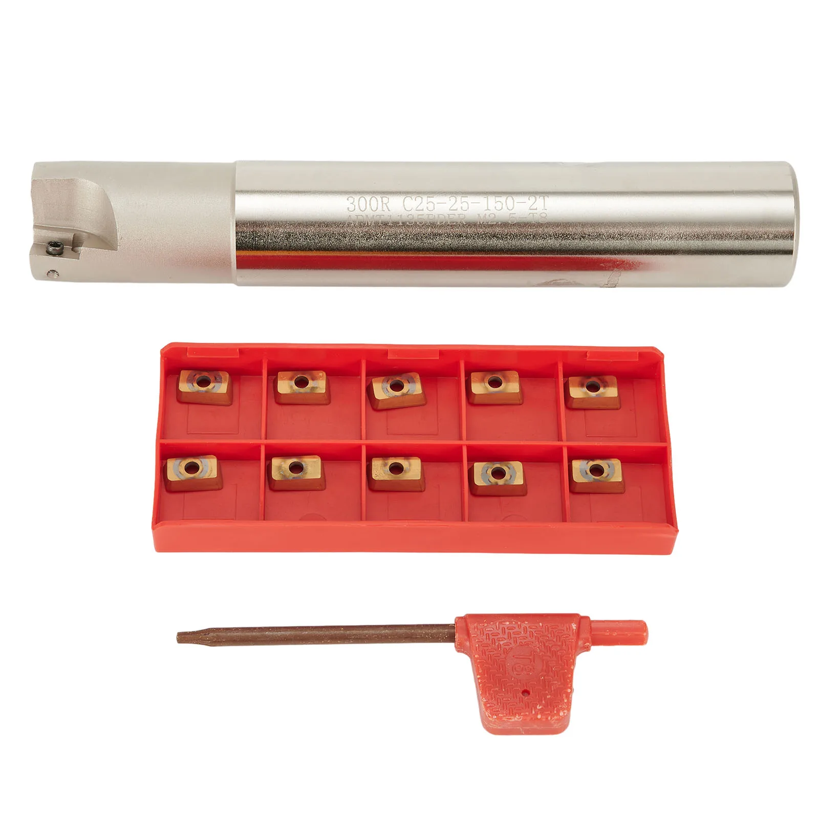 

BAP 300R C25-25-150-3F Indexable Milling Cutter + 10pcs APMT1135PDER-DP CNC Turning Tool Holder Insert Replacement Blades