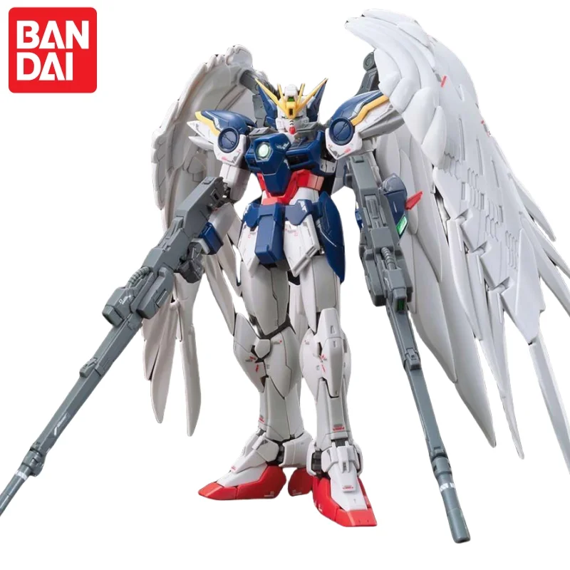 Bandai Rg 17 1/144 Gundam Wing Xxxg-00W0 Wing Zero Ew Shed Fur Assembly Model Cool Gift Mecha Warrior Figurine Puzzle Toy