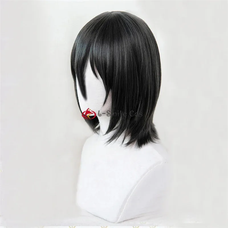 111 www أنيمي D الباروكات قصيرة سوداء فيودور دوستويفسكي تأثيري مقاومة للحرارة الشعر الاصطناعية + غطاء شعر مستعار #3