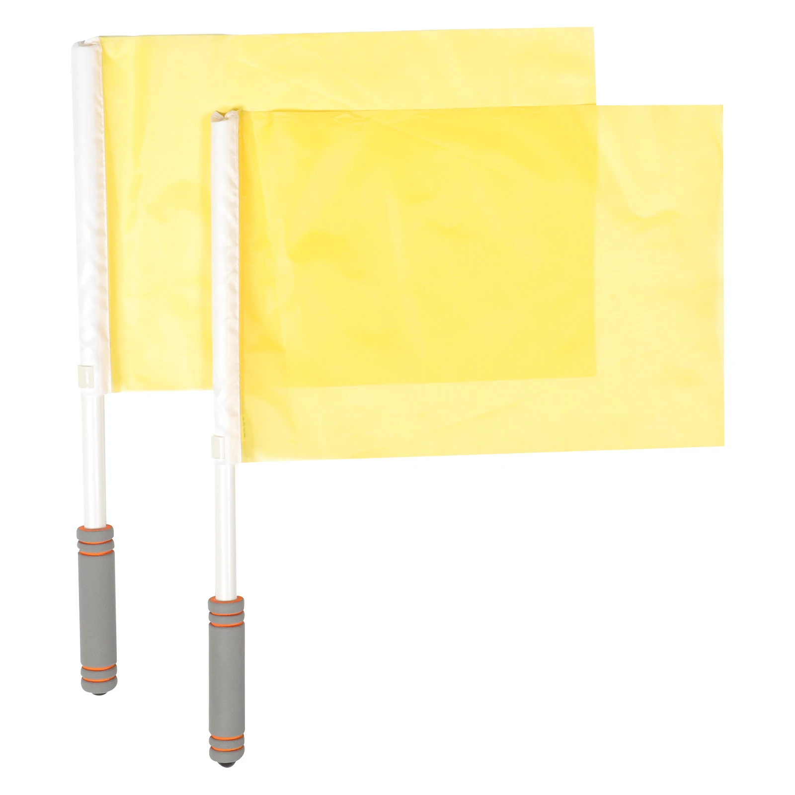 

2pcs Yellow Sports Signal Flags for Soccer Football Racing Lightweight Handheld Team Accessories Equipment