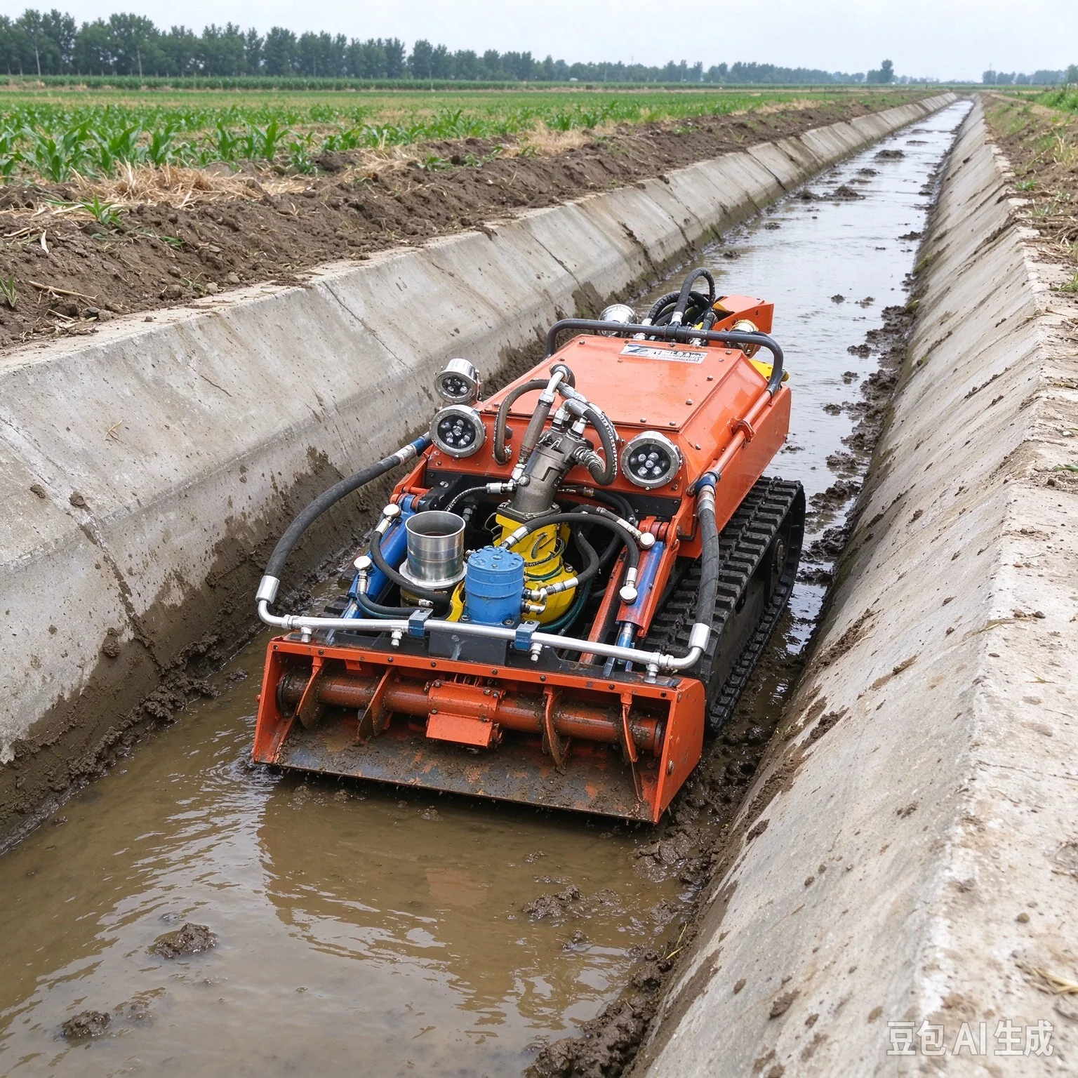 Dredging Robot Flushing Sludge Dilution Cleaning Integrated Machine for River Sewer Reservoir Desilting