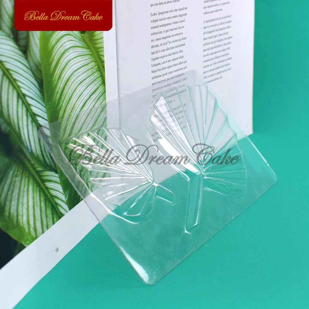 3D Palm Spear Leaf Chocolate Mold PET Fondant Royal Cream Mould DIY Sugarcraft Cake Decorating Tools Kitchen Baking Accessories