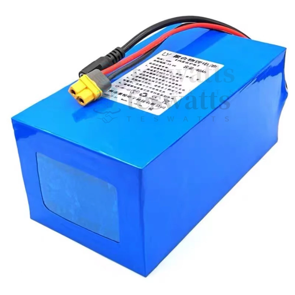 Batterie lithium-ion 48V, 60Ah, BMS Movie, pour scooter AGV 3000W, vélo, tricycle, Sicile, voiturette de golf, bateau, avec char