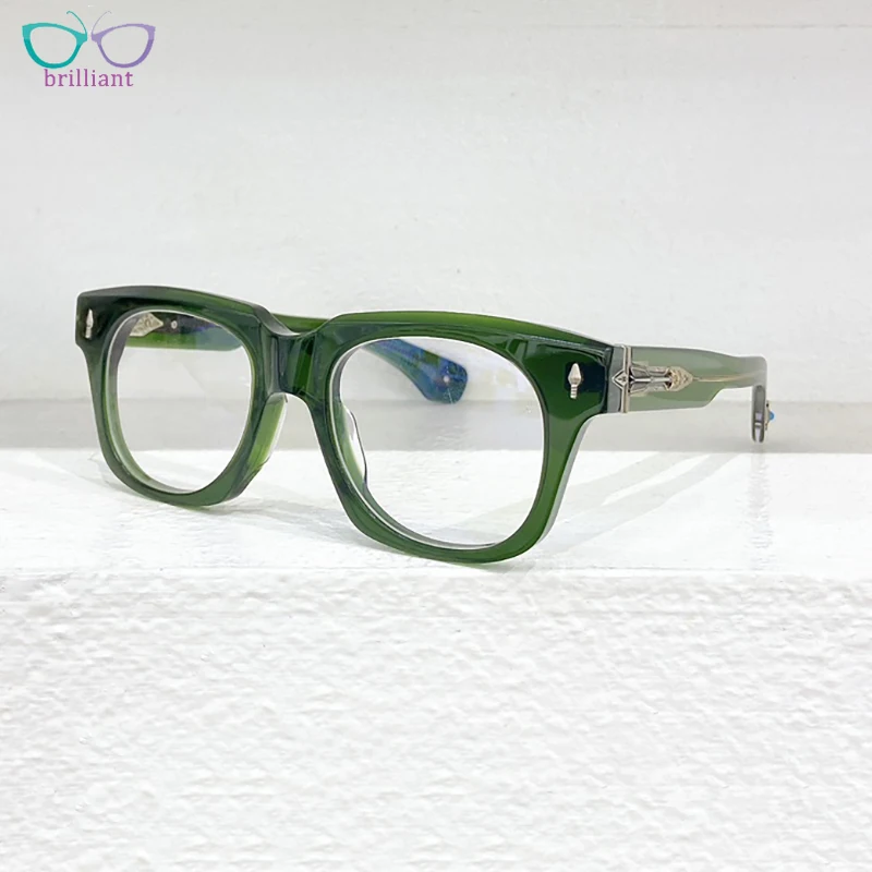 New Fashion Men Acetate Glasses Frame SANTA High Quality Retro Square Handmade Classic Brand Women Myopia Optical Eyeglasses