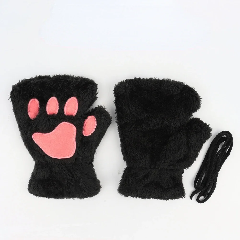 Ensemble de gants de griffe de chat pour cosplay, bande de sauna d'oreille de chat, accessoires de queue de chat, accessoires de cloche mignons