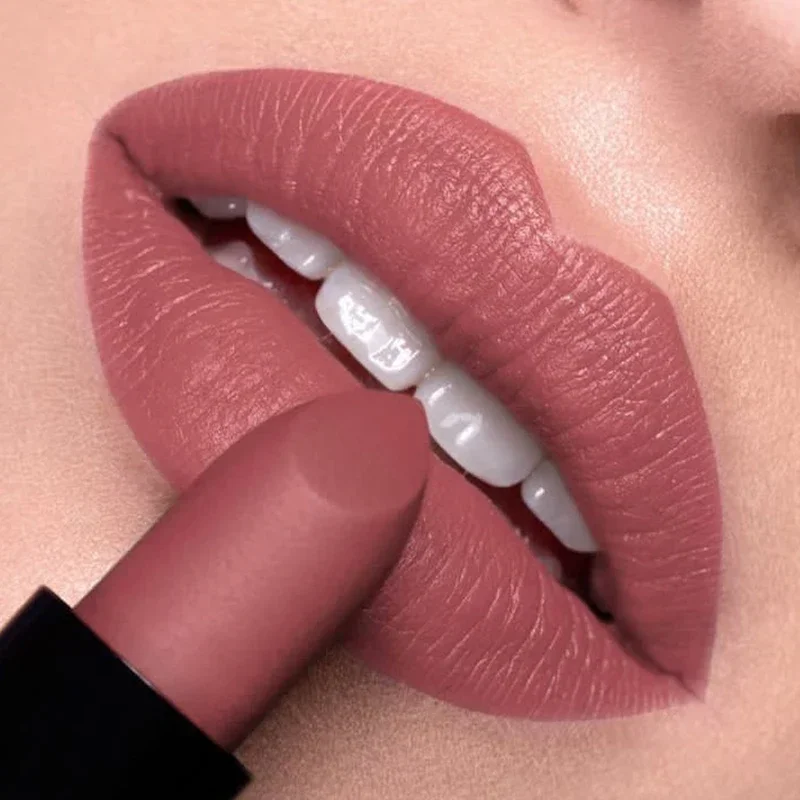 Waterproof Nude Lipstick 6 Colors Lasting Velvet Matte Non-Stick Cup Solid Lip Gloss Moisturizing Not Fading Lips Tint Cosmetics