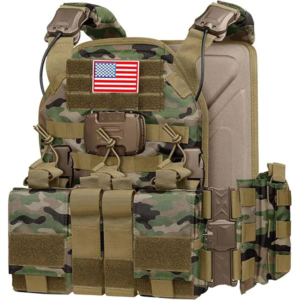 

Magnetic Quick Release 6094 Tactical Vest Airsoft Vest Nylon Multifunctional Plate Carrier With MOLLE Vest For Hiking