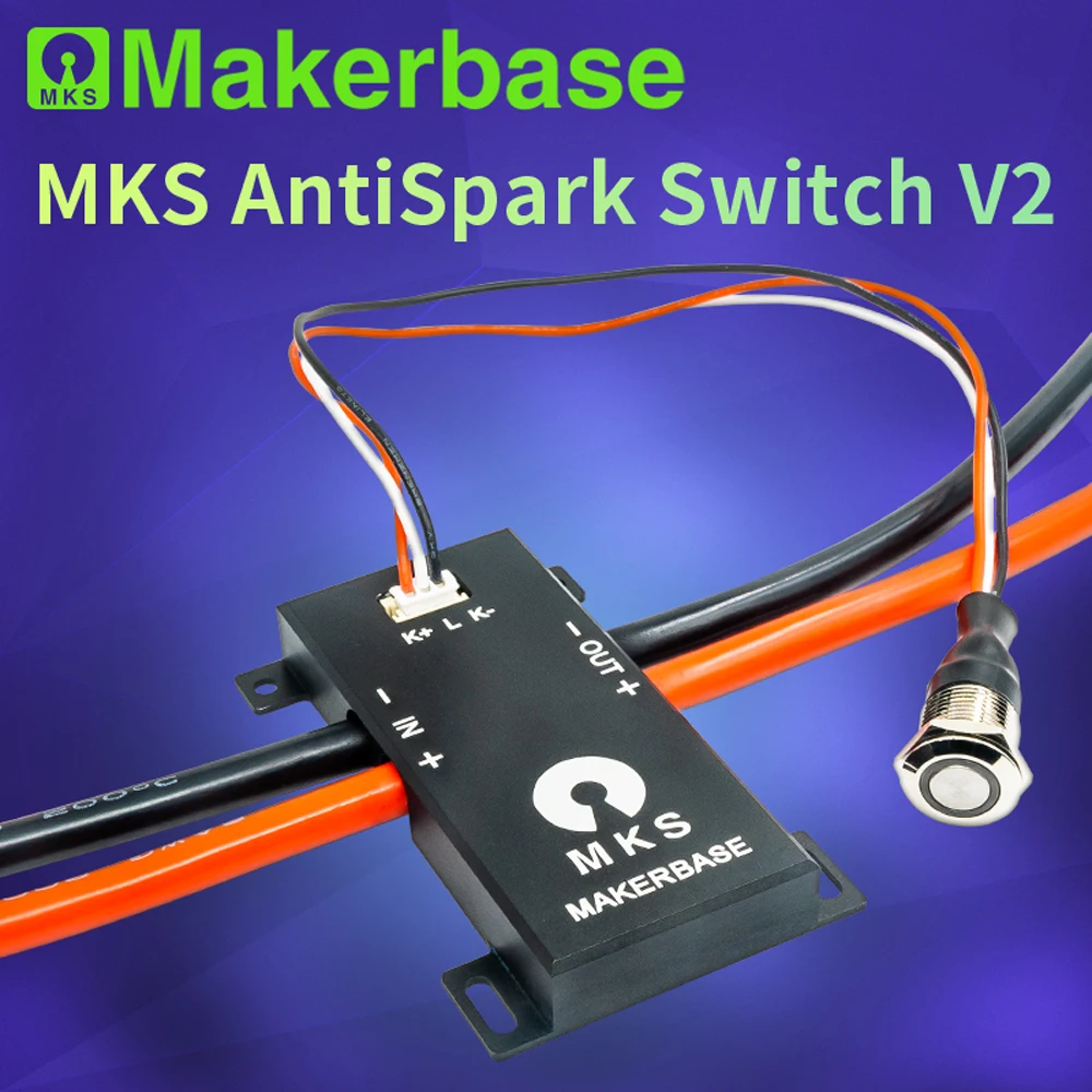 

Makerbase AntiSpark Switch V2 Алюминиевая печатная плата 300A для электрического скейтборда/электрика/самоката/роботов