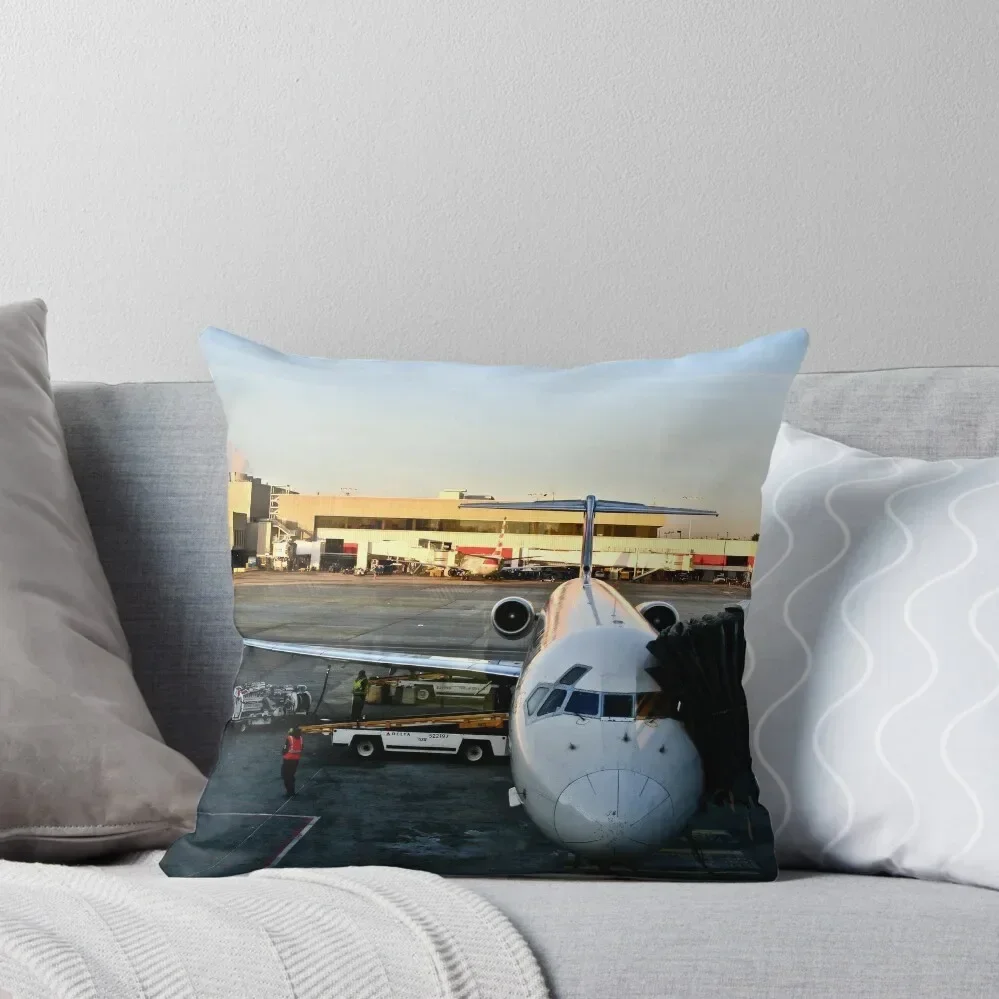 

McDonnell Douglas MD-80 - Gate Action Throw Pillow Christmas Pillows Pillowcases For Pillows ornamental pillows pillow