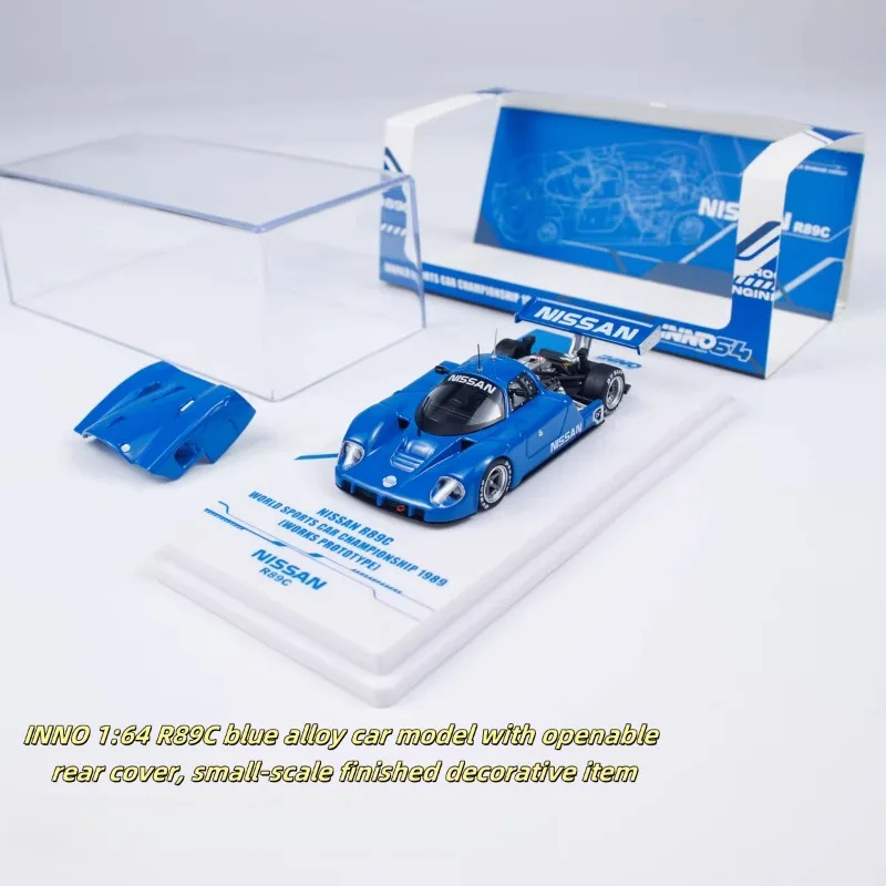 

1:64 R89C blue openable back cover, die-cast alloy car model, for teenagers to play with, adult decoration, birthday gift.