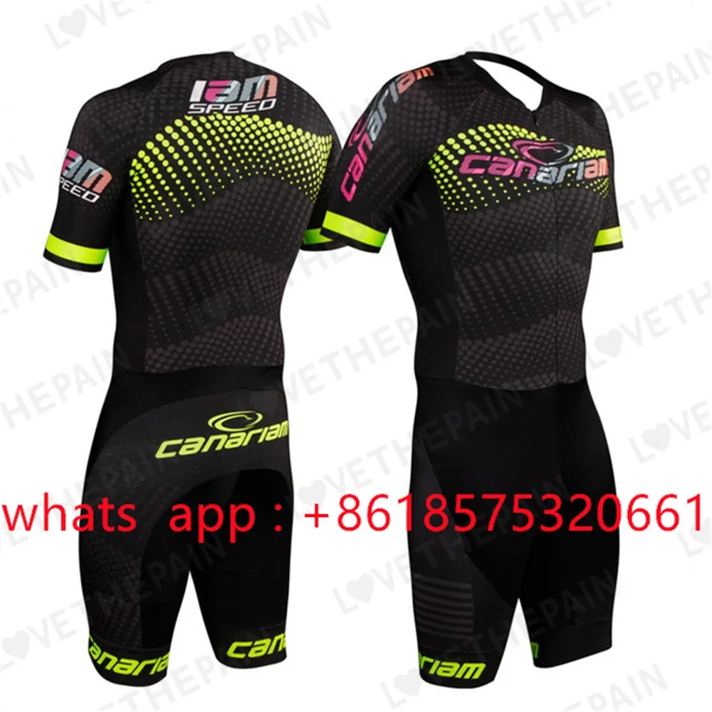 Triathlon Skater suit men bodysuit jersey skinsuit speed Inline Roller Skate ride speeds Skating jumpsuit culotte No cushion