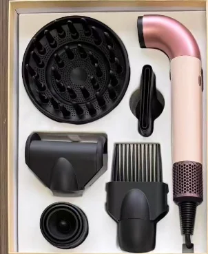 

Hair dryer, 1400W high power, quick drying, lightweight body, low noise, comes with multiple types of air nozzles. hairdryer