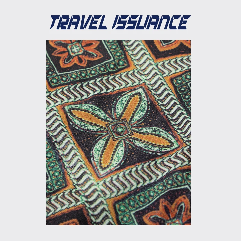 Artistic Loose Collar Short Sleeve Shirt Ethnic Style Summer Fashion Trendy Brand Travel Issuance Floral Print Casual Shirt