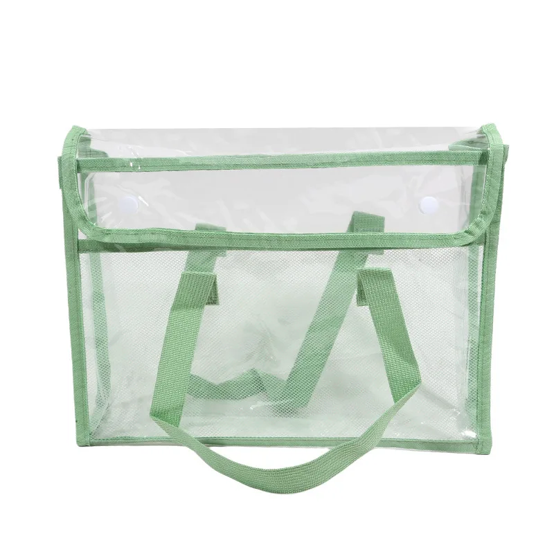 Organizador grande de carpetas de archivos de PVC transparente con múltiples compartimentos para tabletas, almacenamiento de útiles escolares, 1 ud.