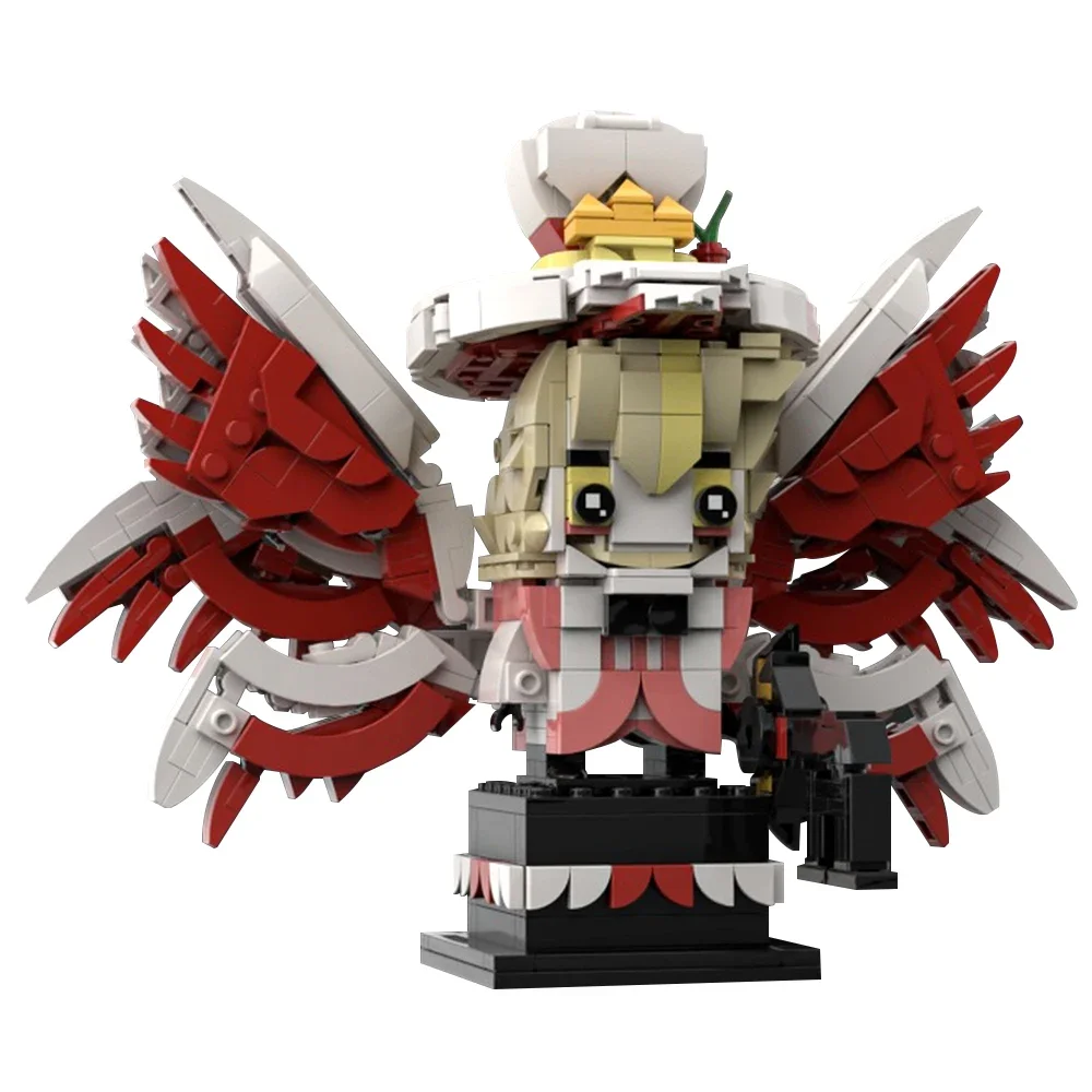 MOC-Bloco de Construção de Hotel Hell Bricks para Crianças, Action Figure, Alastor, Lucifer Final Brickheadz, Animar Presentes, Brinquedo