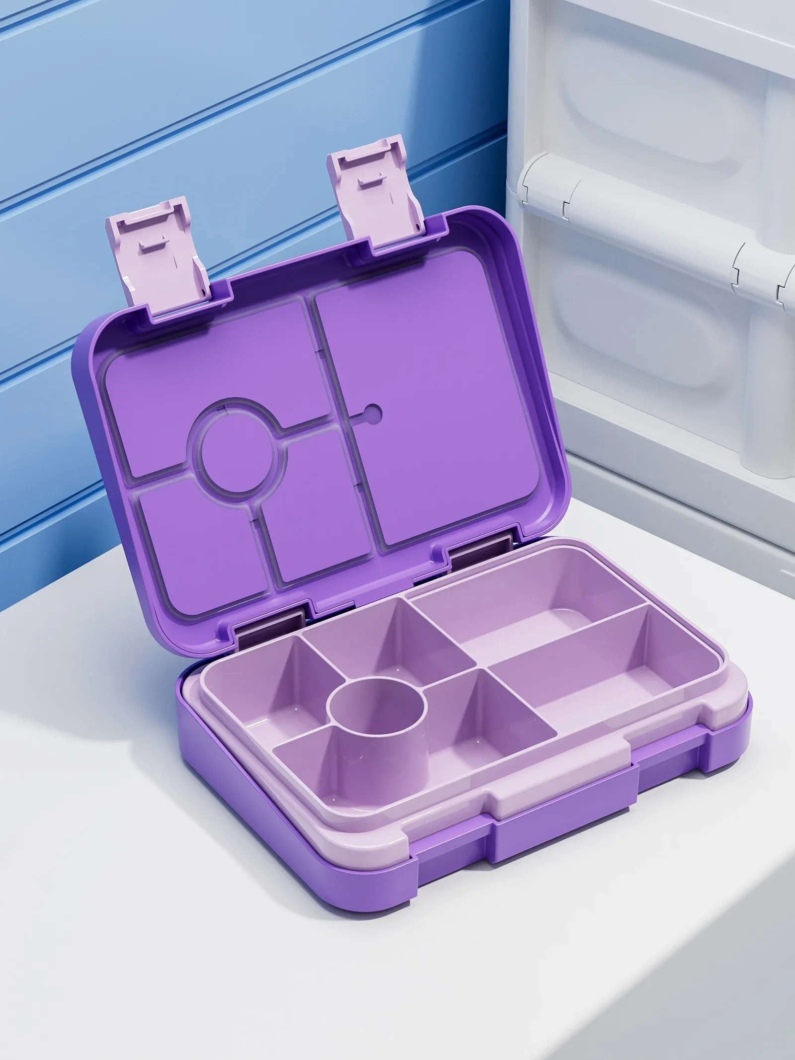 Entzückende Kinder-Lunchbox für Studenten, mikrowellengeeignet, Reise-Bento-Box, Halloween-Behälter, tragbar, auslaufsicher, Obstsalat, Bento-Box