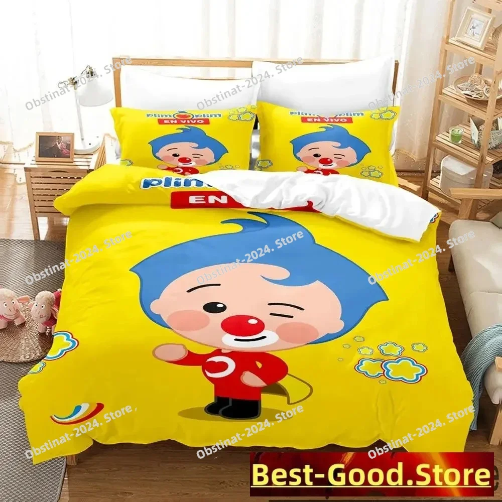 

3D Print Plim Cartoon Plim Bedding set Printed Duvet Cover Pillowcase Single Double Queen Super King Size Sets