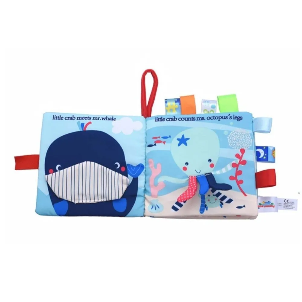 Livre d'apprentissage amusant pour bébé, livre sensoriel, livre occupé, livre en tissu, développement sensoriel coloré, livre d'éveil pour l'apprentissage précoce