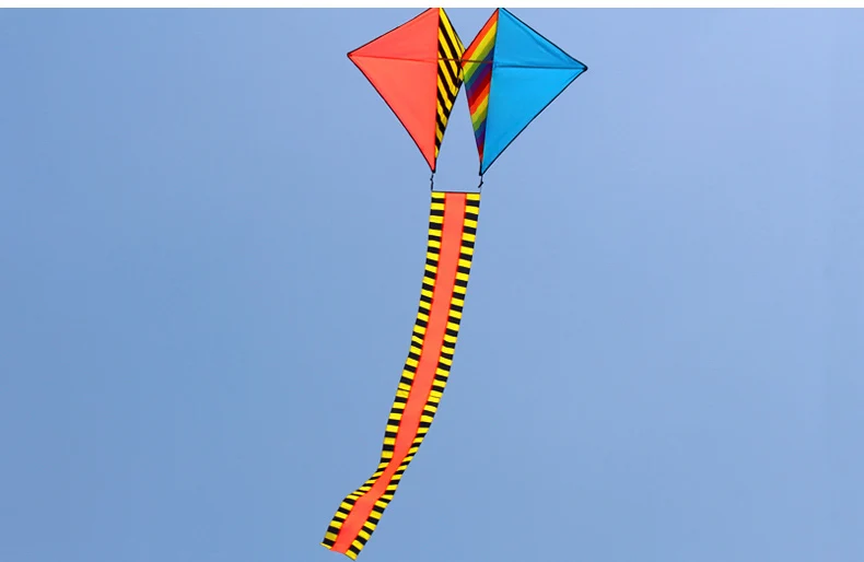 New High Quality Power Box 3D Rainbow  Single Line Adult Kite Sports Beach With Handle and String Easy to Fly