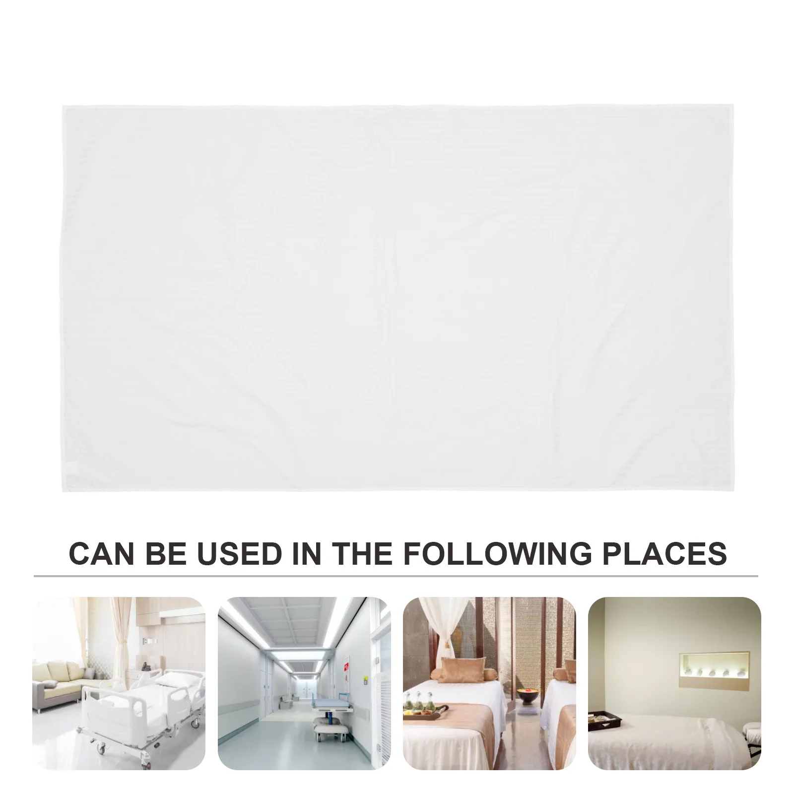 

Fitted Bed Sheet Washable Hospital Bed Cover Long-Lasting Tear-Resistant Mattress Protector Breathable Comfortable Use White