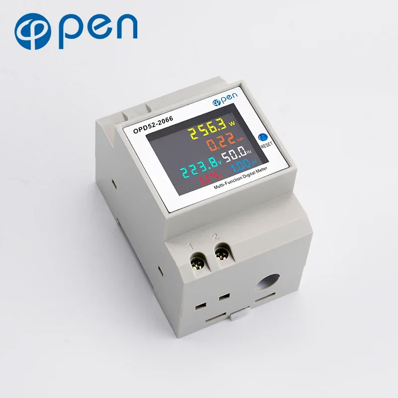 6IN1 din rail AC monitor 110V 220V 380V 100A Voltage Current Power Factor Active KWH Electric energy Frequency meter VOLT AMP