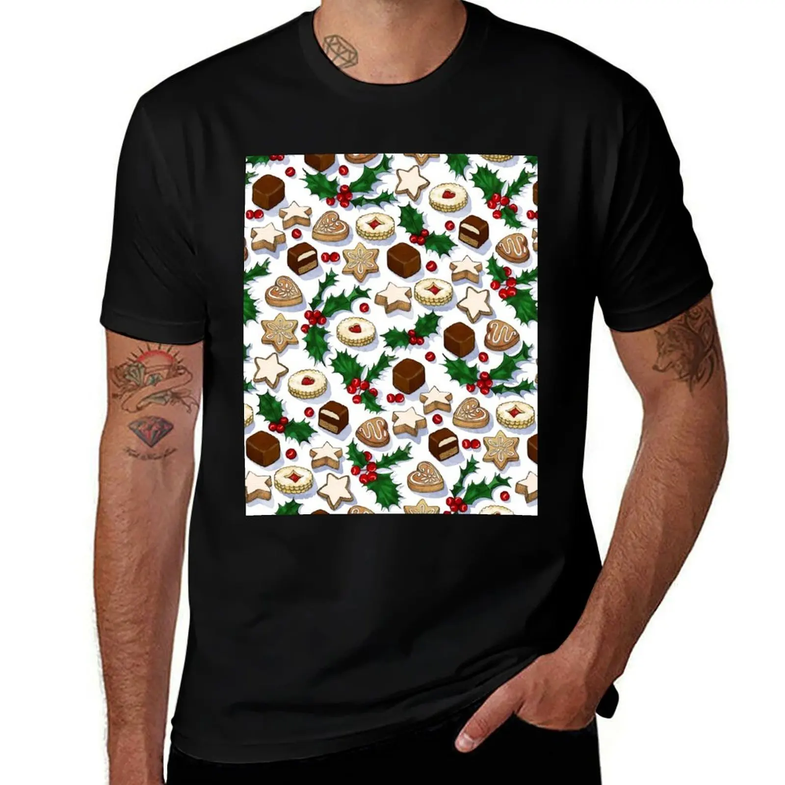 Christmas Treats and Cookies T-Shirt Casual Basic Street Style T-Shirt