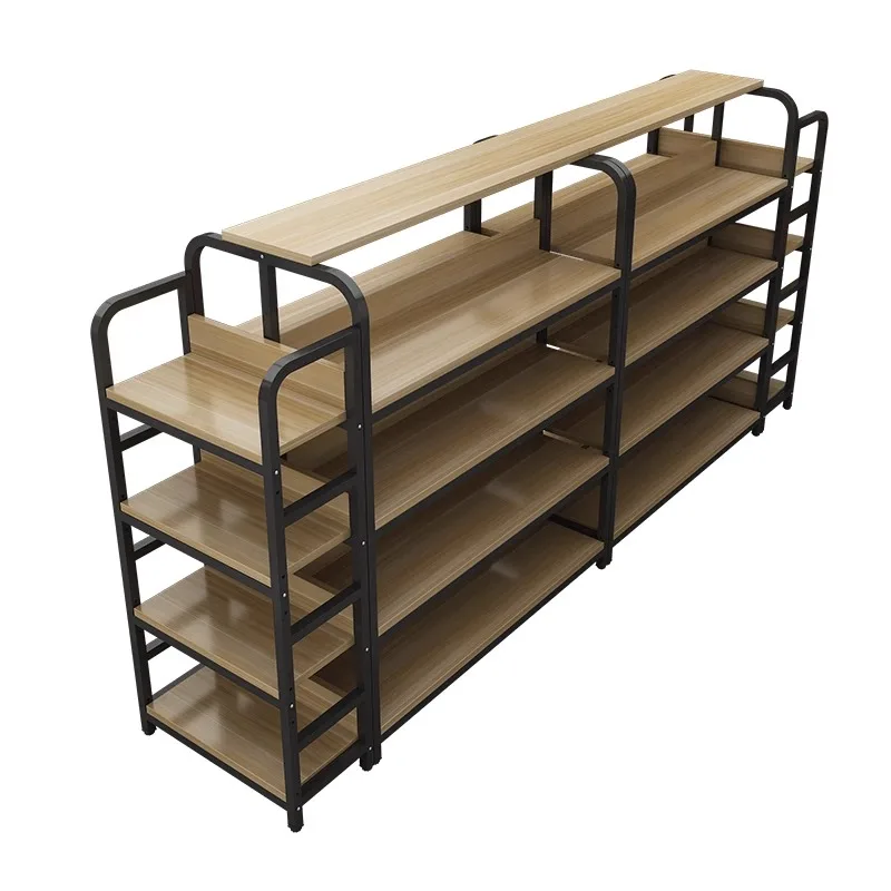 Zhongdao Cabinet Double-sided Supermarket Shelf Display Stand Multi-layer Snack Rack Cosmetics Boutique Showcase Flow Table