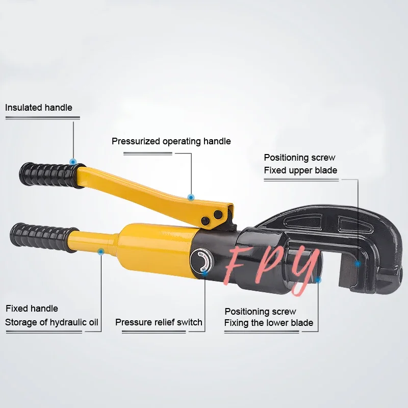 1Pc Fast Hydraulic Steel  Shear SC-12-16-22-25mm Hydraulic Cutter  Machine Shear with Strong Shear YQ-12-16-22-25