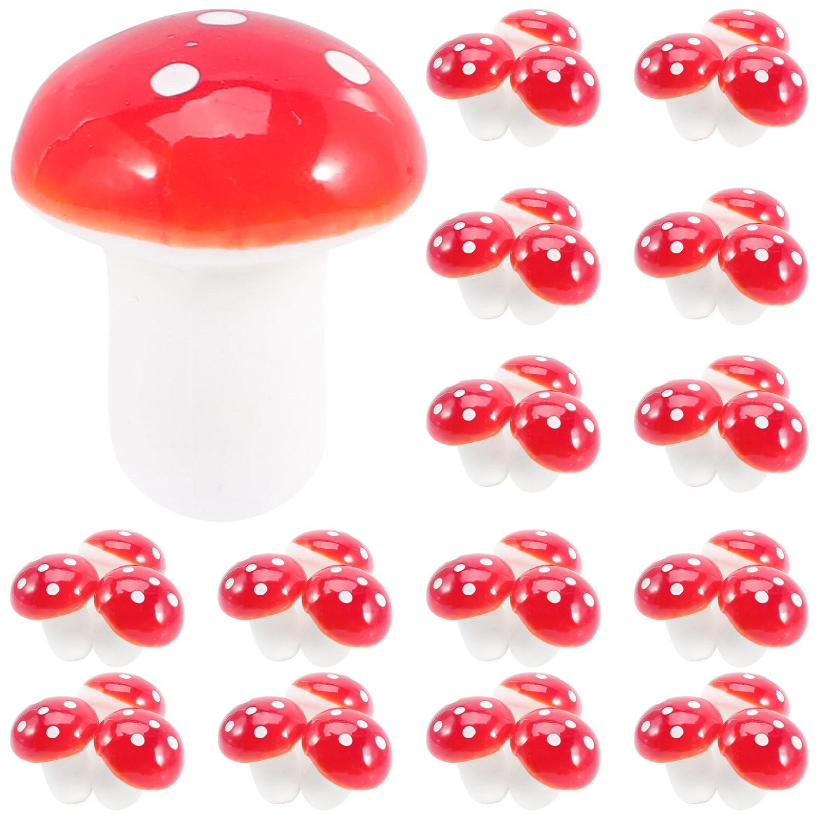 

100pcs Miniature Foams Mushrooms For Micro Landscape Decor Cake Decoration Mini Garden Accessories Bonsai Ornament