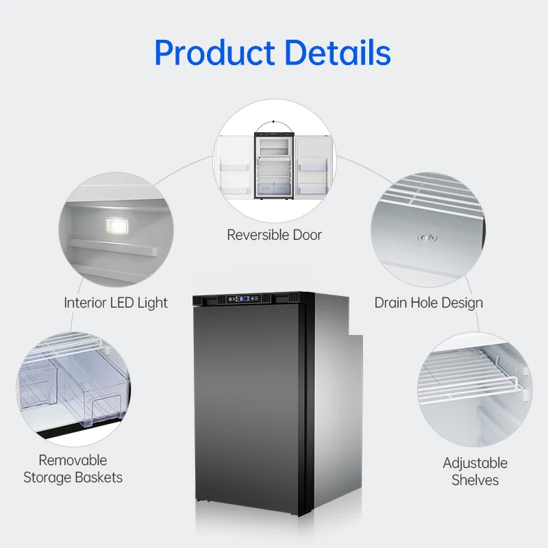 Wholesale 12V 24V Compressor Car Fridge Dual Zone Portable Freezer Factory Oem Odm for Off-Grid Rv Living