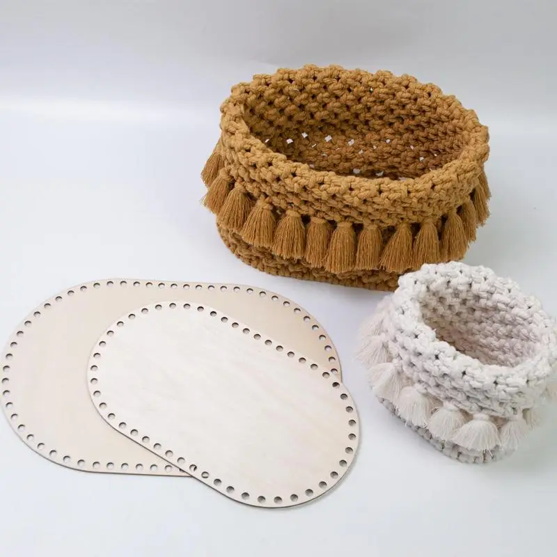 Wooden Basket Bottoms For Crochet Base 3pcs Unfinished Wooden Oval Weaving Knitting Base Wood Base Shaper Crochet Bottom