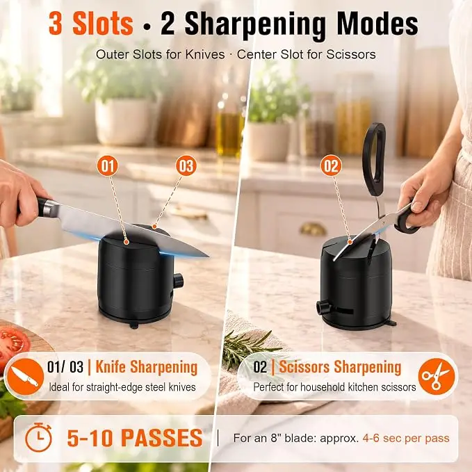 Black Portable Sharpener Multi Functional Sharpener Stone Fast Cutting Tool Angle Grinding Machine Diamond Grinding Sharpening