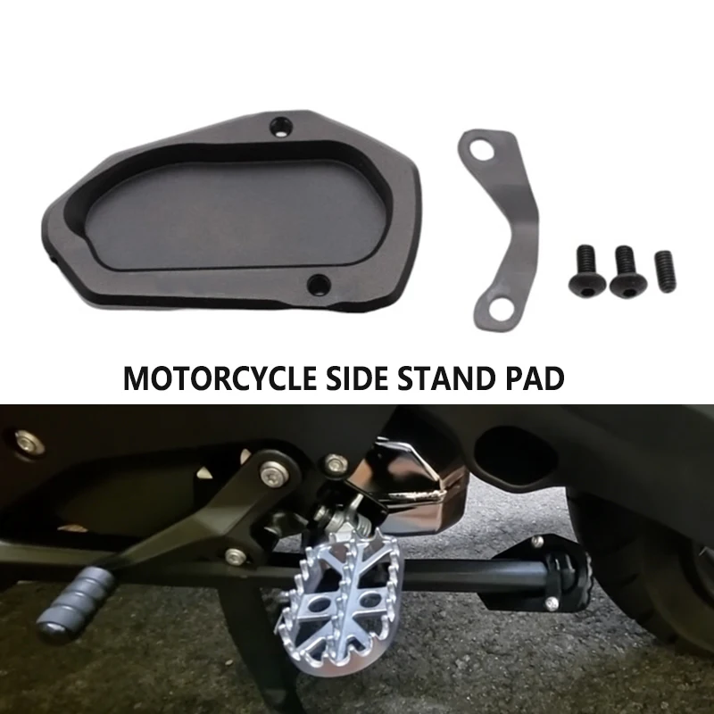 Motorcycle Kickstand Side Stand Enlarger Pad Enlarged Side Stand Pad Fit For BMW R1300GS R1300 GS R 1300GS ADV 2023-2026