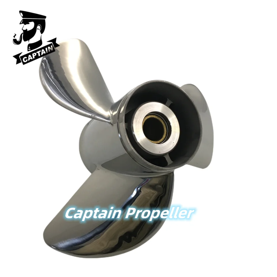 Captain Boat Propeller 14 1/2x19 Fit Mercury Outboard Engines 70 75 80 100 115 140 HP Stainless Steel 3 Blade 15 Tooth Spline RH