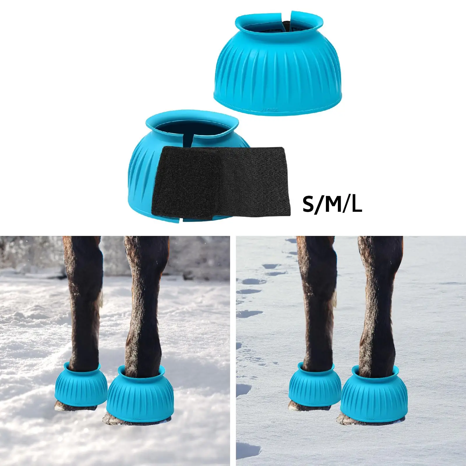 

2 шт. Защитные накладки на копыта для лошадей, профессиональные резиновые ботинки для ухода за копытами, для конкура, соревнований, прогулок и верховой езды