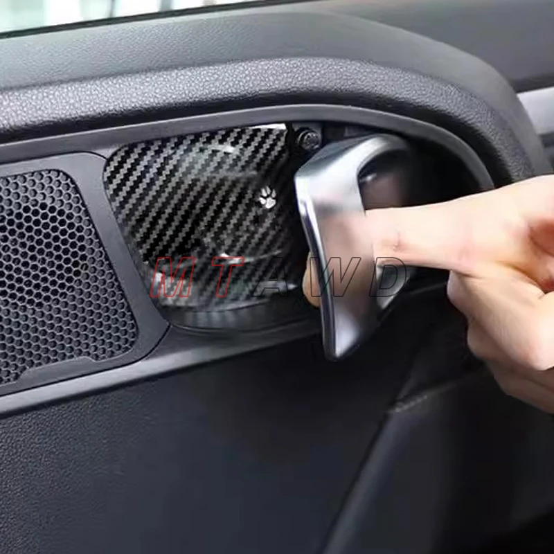 Dla GWM Haval Dargo X 2022-2024 chromowo-węglowa ABS samochód wewnętrzna klamka do drzwi Panel pokrywa misy wykończenie ochronne naklejki Auto stylizacja