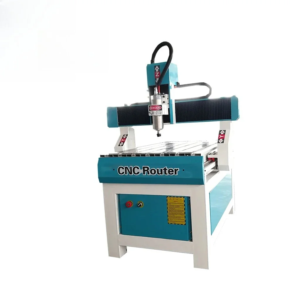 mini  wood router 6060 with 2.2 kw water cooling