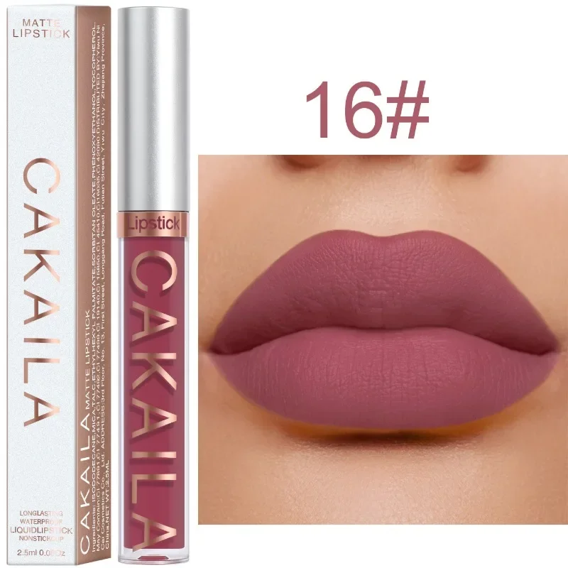 18 Colors Velvet Matte Lip Gloss Waterproof Lasting Nude Liquid Lipstick Moisturizing Non-stick Cup Lip Glaze Makeup Cosmetic
