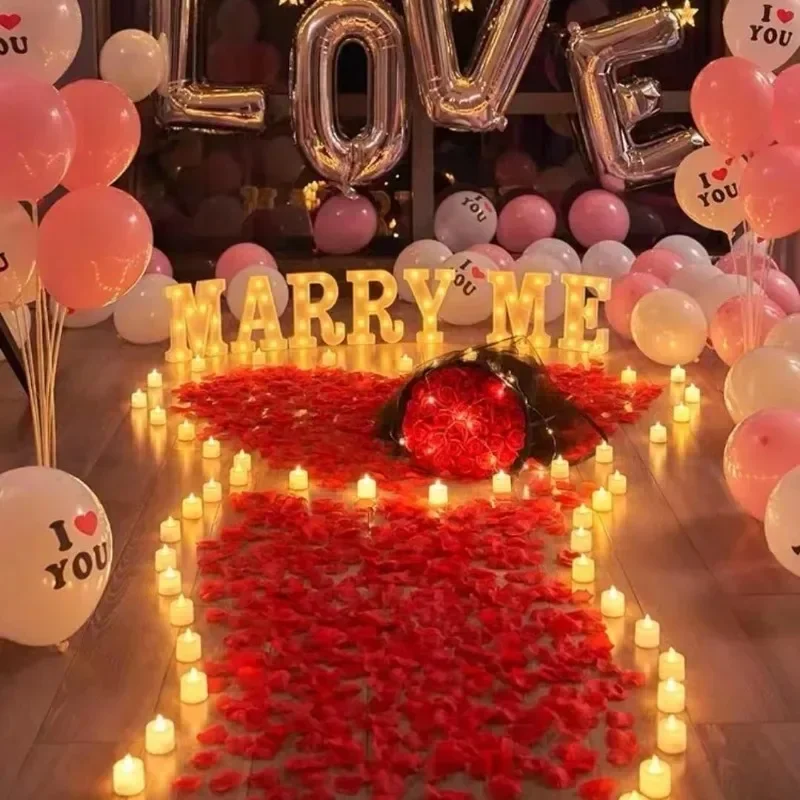 6000/100Pcs Artificial Fake Rose Petals Colorful Red White Gold Roses Petal Flowers for Romantic Wedding Party Favors Decoration